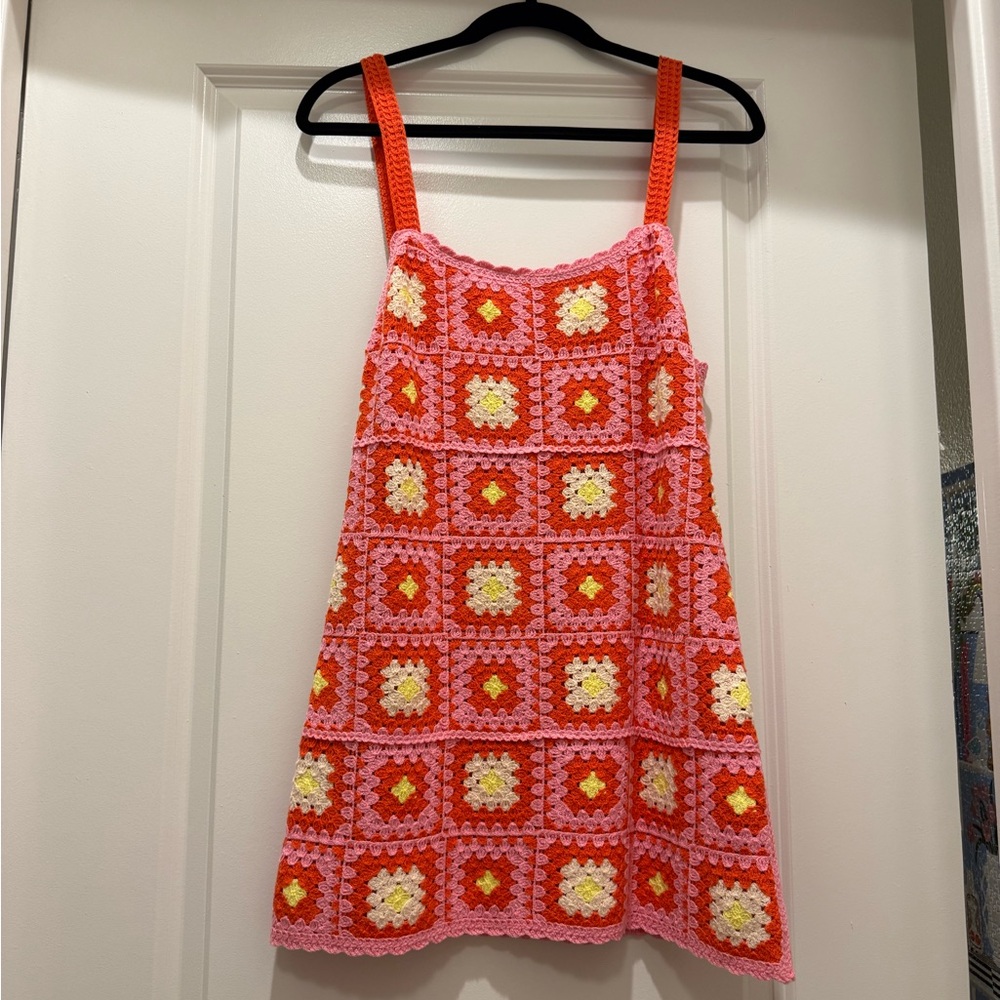 Zara Pink Crochet Dress